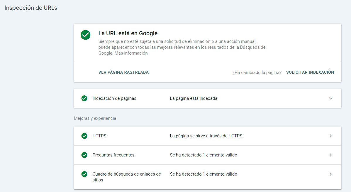 resultados inspeccion url